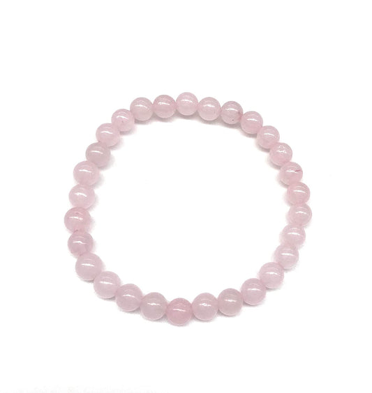 Rose Quartz Beaded Stretch Bracelet