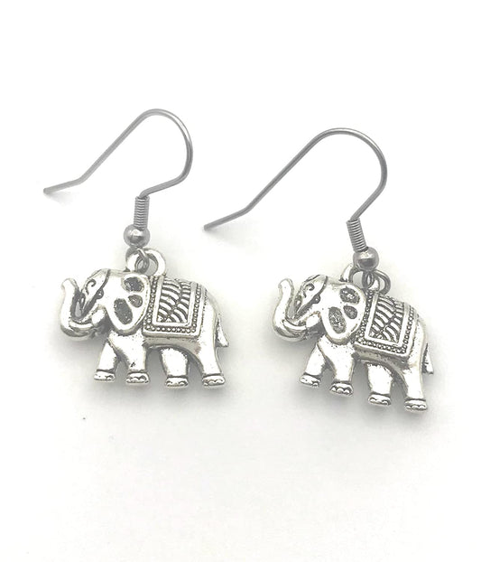 Silver Elephant Earrings from Scott D Jewelry Designs