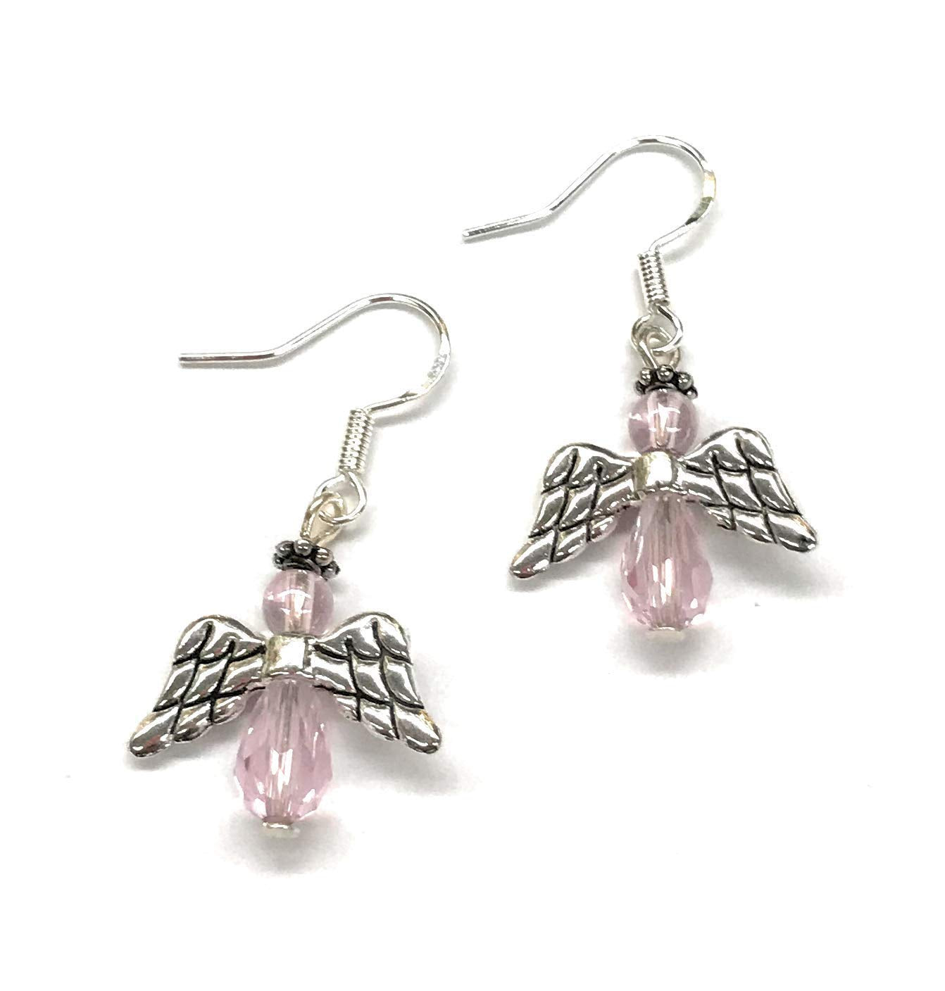 Pink Angel Dangle Earrings