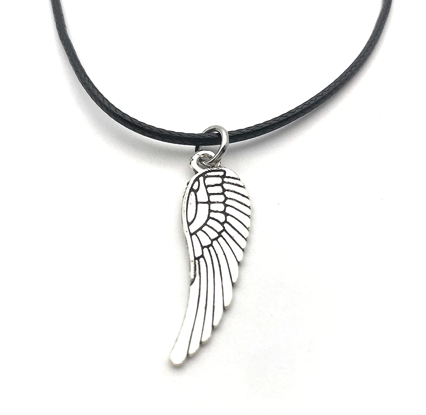 Angel Wing Pendant Cotton Cord Necklace at Scott D Jewelry Designs