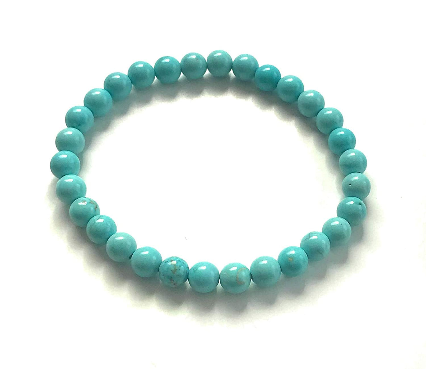 Blue Magnesite Gemstone Beaded Stretch Bracelet from Scott D Jewelry Designs