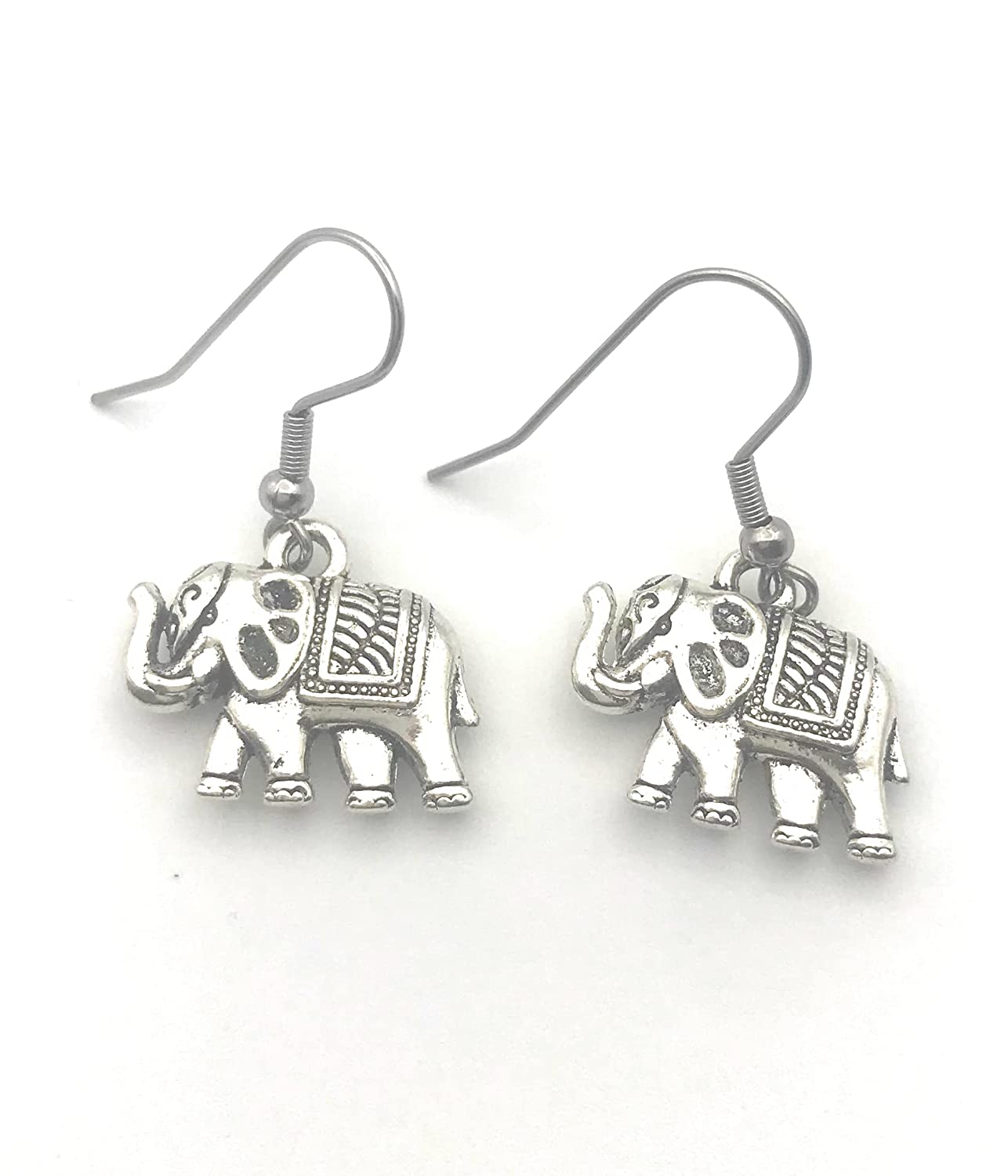 Silver Elephant Earrings from Scott D Jewelry Designs