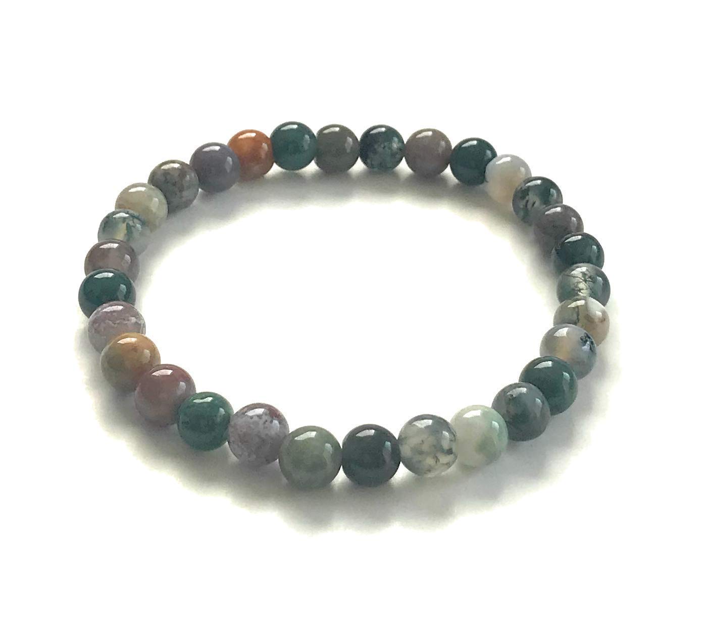 Multi Color Agate Gemstone Beaded Stretch Bracelet from Scott D Jewelry Designs