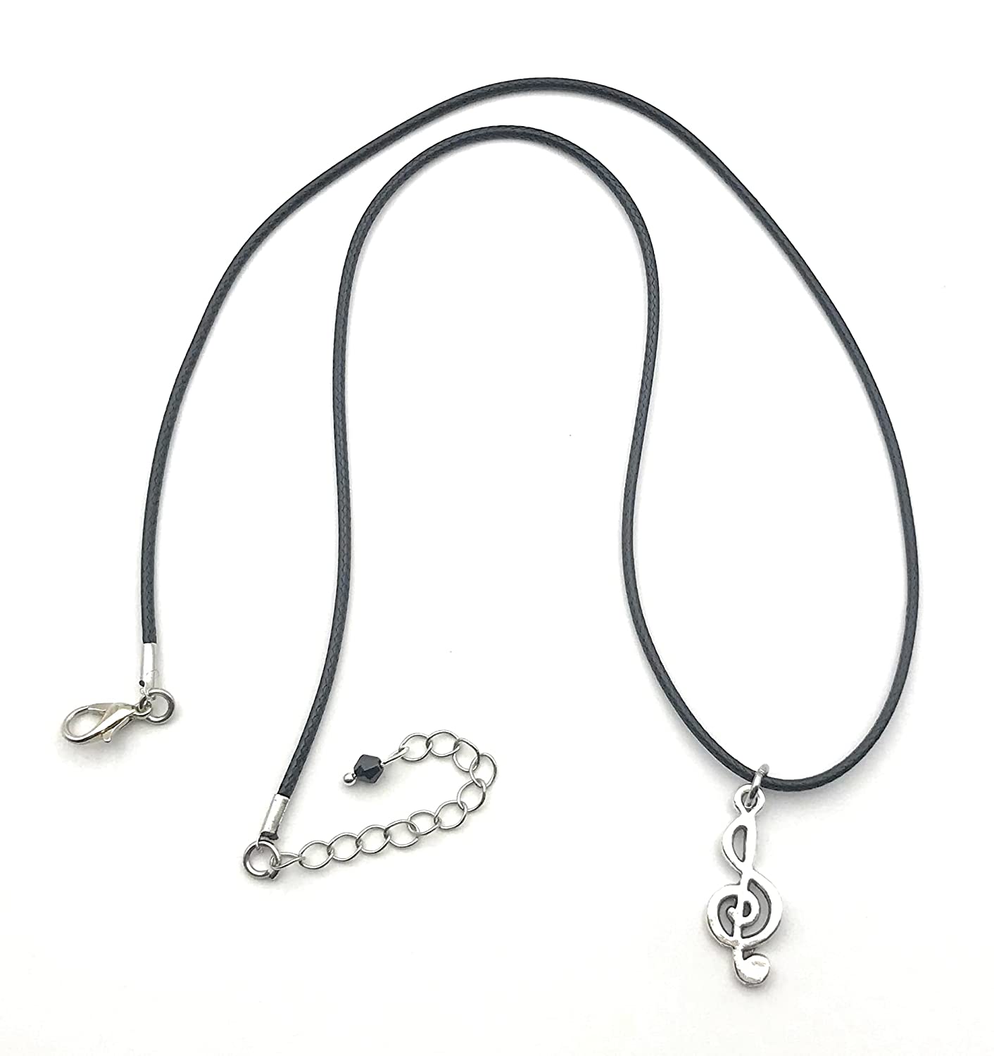 Adjustable Leather Treble Clef Bracelet